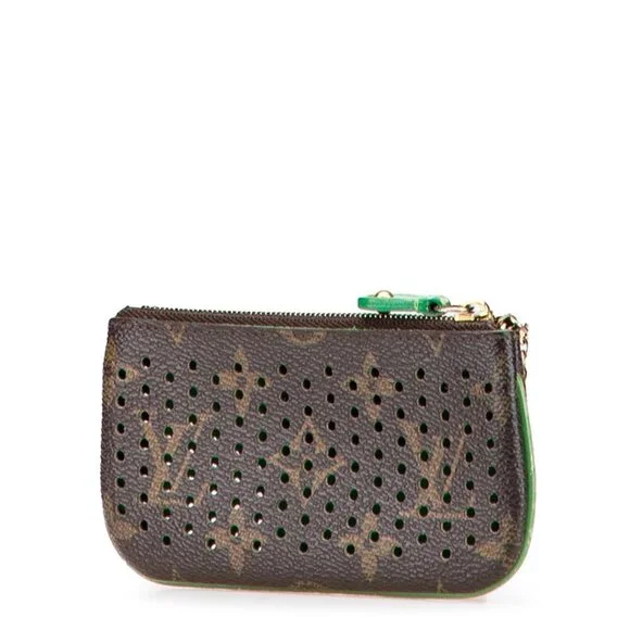 LOUIS VUITTON Brown Monogram Leather Pochette Mini Bag